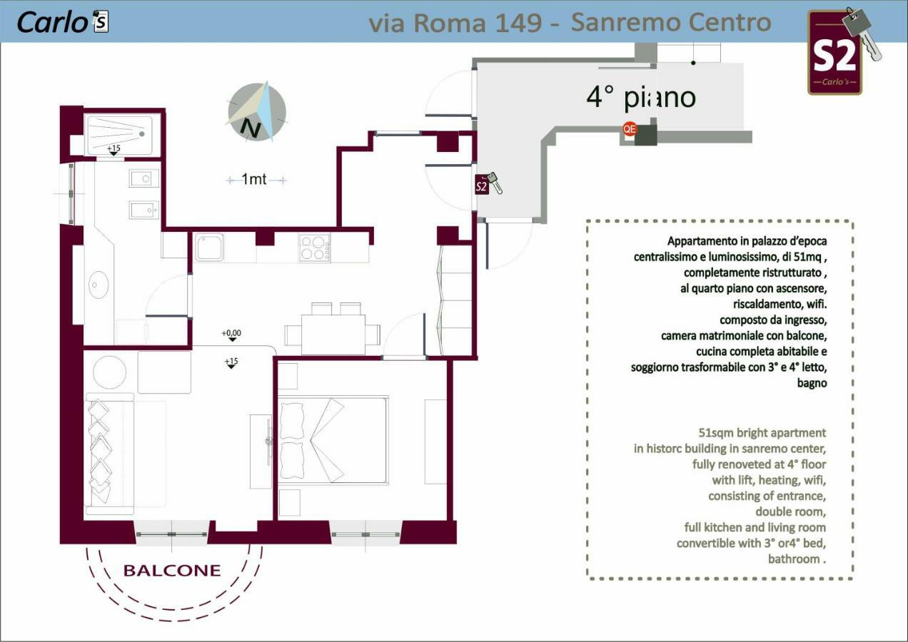 Carlos Bcs2 - Sanremo Center Suite - 外观 照片